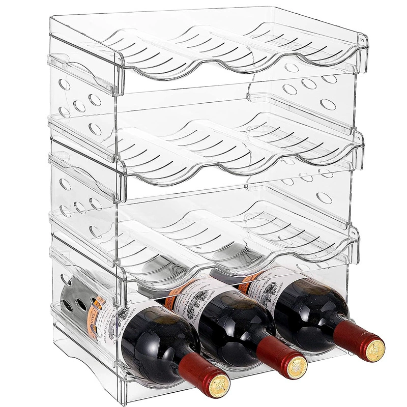 Трансграничная прозрачная стойка для бутылок красного вина может быть наложена и разобрана бутылка вина