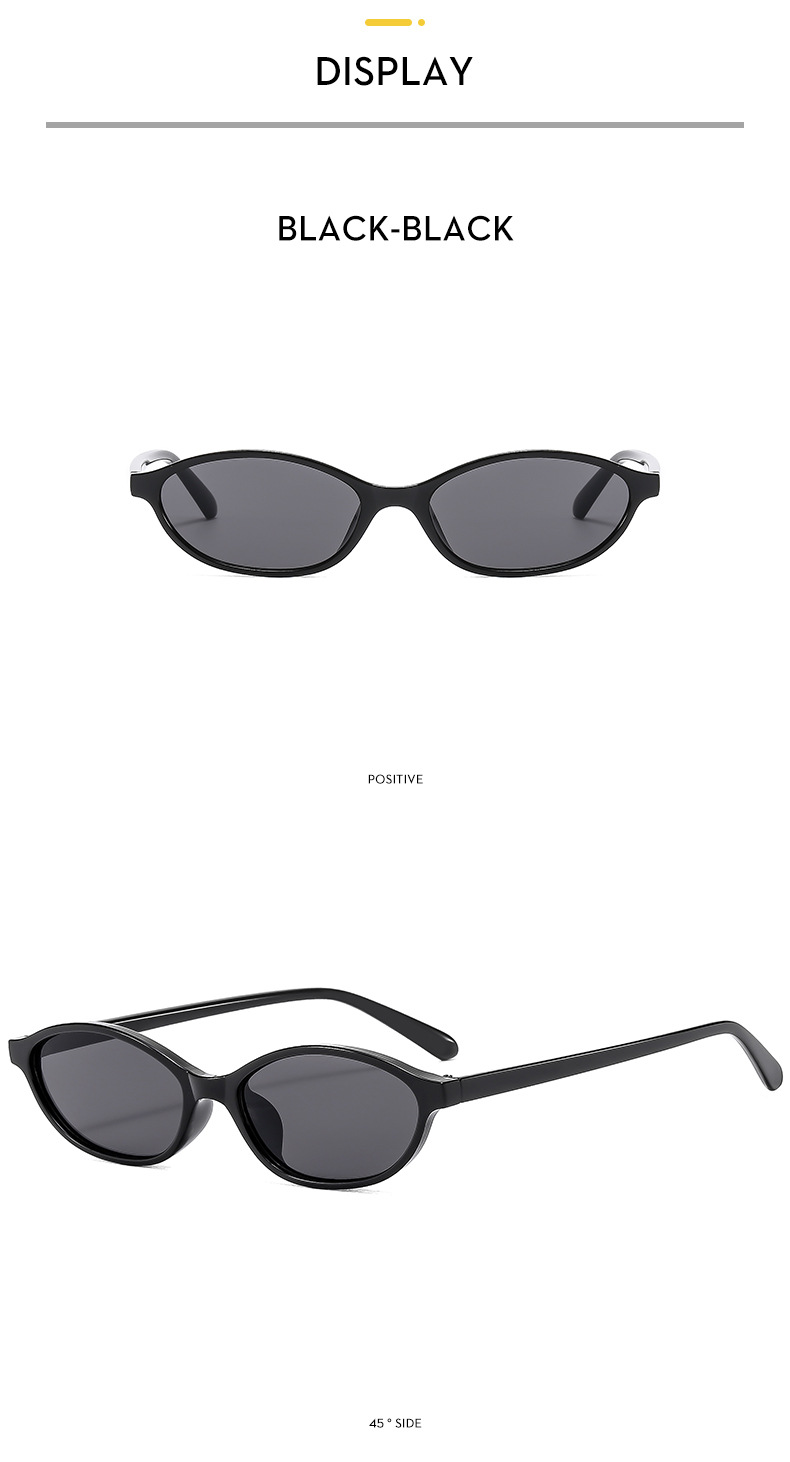 Sunglasses Classification Streetwear Solid Color Ac UV400 Protection Oval Frame Full Frame Women's Sunglasses