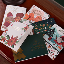 新款高档烫金圣诞节卡片亚马逊跨境节日祝福卡片单张包装组套