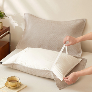 ✅ Pair of Pure Cotton Pillow Covers 2025 New Anti-Head Oil Pillow Covers with Fixed Gauze and Light Luxury Feel