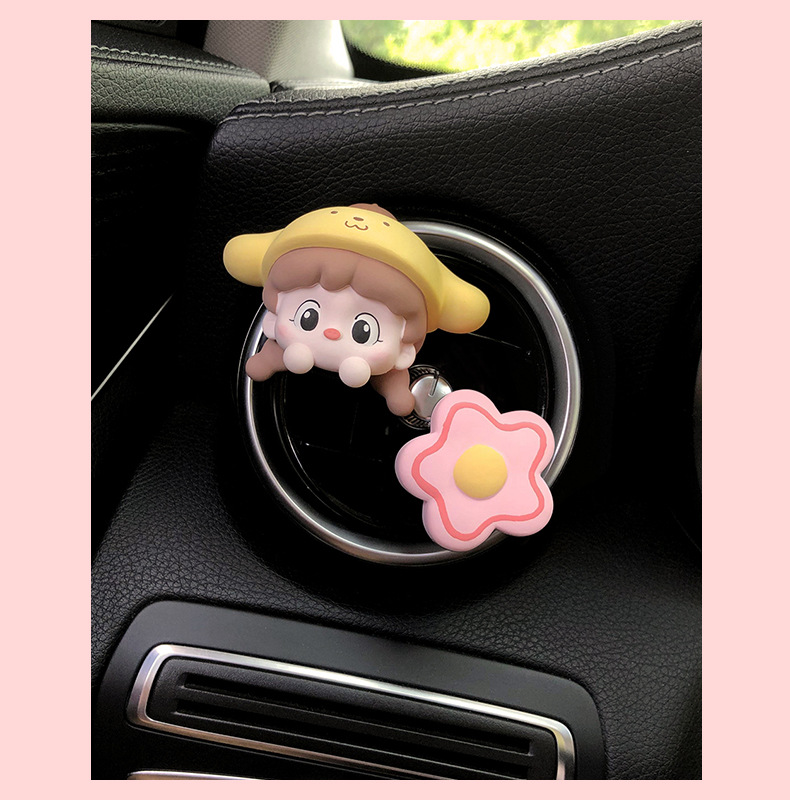 Cute ice cream girl car aromatherapy car air outlet decoration perfume car accessories decoration fragrance Stone