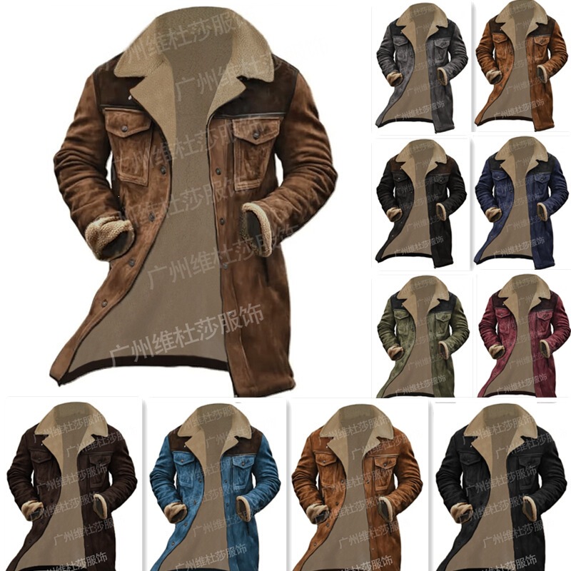European and American 2024 Autumn and Winter Men's Jackets Cross-Border Suede Color-Blocking Jackets Amazon Multi-Pocket Coats 11 Colors Doma European and American 2024 Autumn and Winter Men's Jackets Cross-Border Suede Color-Blocking Jackets Amazon Multi-Pocket Coats 11 Colors Doma