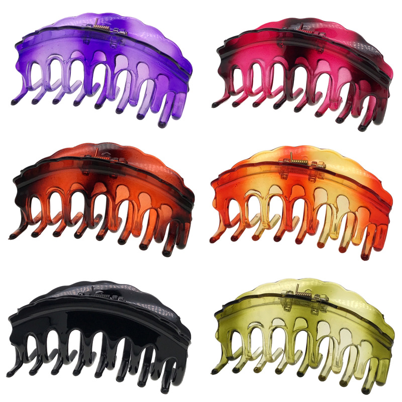 Orden tarjeta jalea de plástico luminoso color onda pelo agarre clip de ducha baño Clip 2 yuanes dos yuanes tienda cabeza accesorios suministro