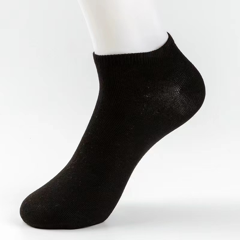 Calcetines para hombres de verano negro y blanco gris calcetines de barco de color sólido para hombres y mujeres de verano calcetines antiodorantes y sudor al por mayor