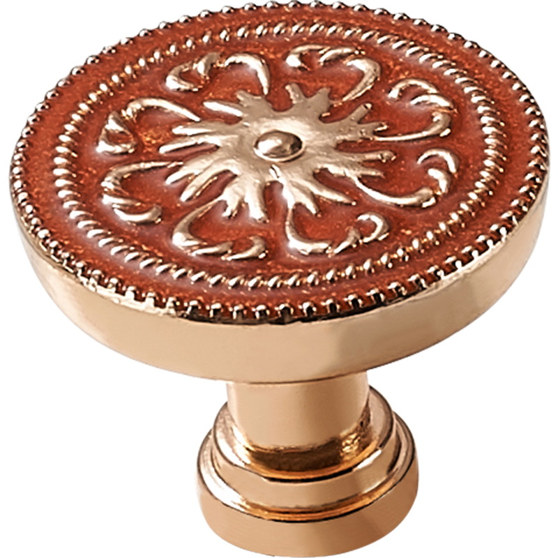 Solo agujero redondo estilo europeo marfil blanco mango gabinete muebles clásico sólido armario cajón mango al por mayor