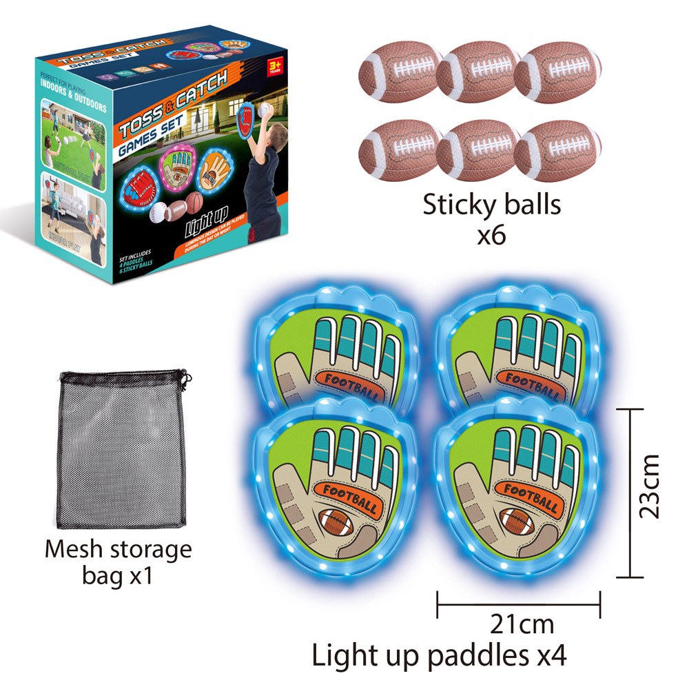 Balón luminoso de lanzamiento transfronterizo indoor al aire libre baloncesto rugby softbol entrenamiento deportivo interactivo juego de juguetes para niños
