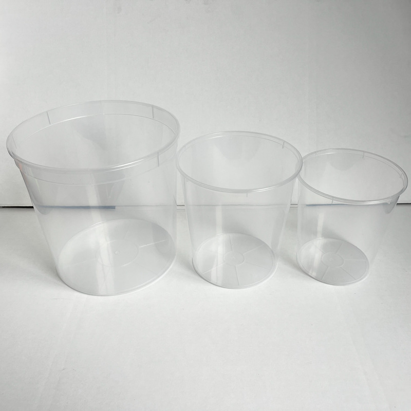 Disposable Transparent Plastic Paint Mixing Cup Paint Bucket Enlarged and Thickeneded Transparent Plastic Bucket Transparent Flower Pot Large Capacity
