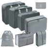 [Double -pull cosmetic bag eight -piece set] Gray
