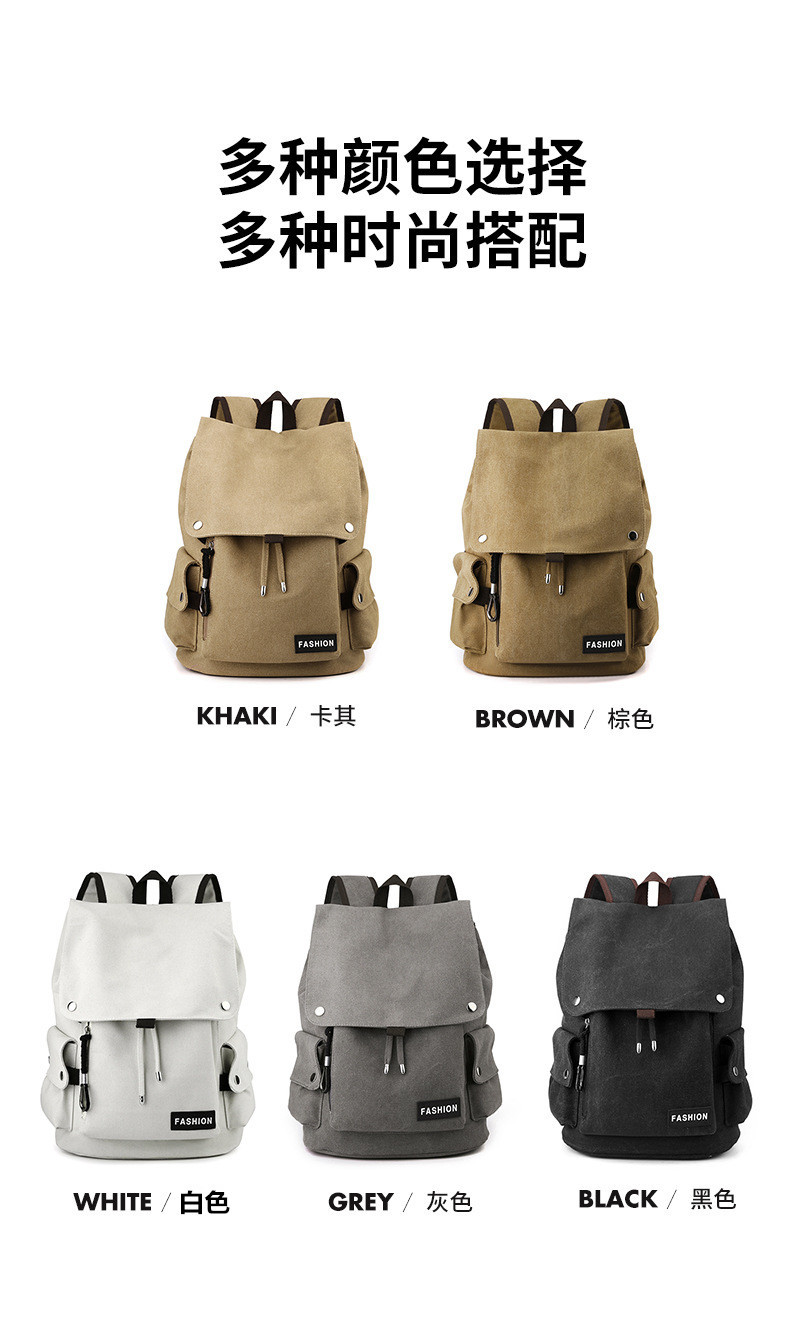 2023 New personalized Hong Kong-style backpack, large-capacity fashionable and trendy schoolbag, versatile and casual nylon student backpack undefined