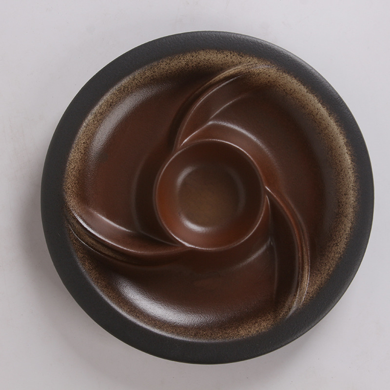 Creativo redondo retro placa de cerámica Hotel hogar occidental plato de fruta Placa de rejilla