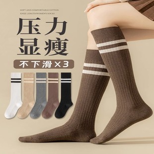 Stockings women's calf socks spring and autumn cotton socks pressure slimming autumn and winter knee-length ins tide long leg high stockings