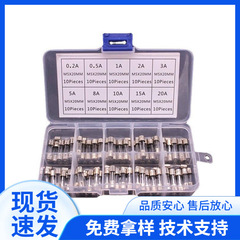 クロスボーダー無包装5x20mmガラスヒューズ0.2a ~ 20a保険管100個セット