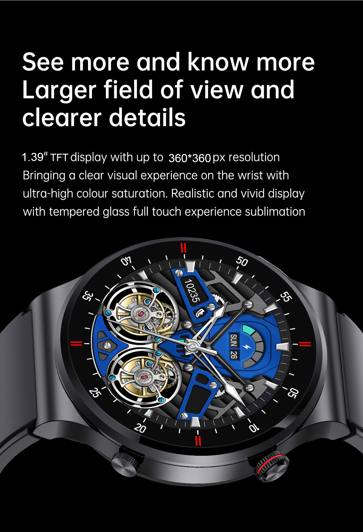 Men's Smartwatch Bluetooth Calling Heart Rate Blood Pressure Monitor_voghion.com