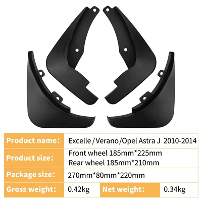 Mudguard Verano 2010-14, Opel