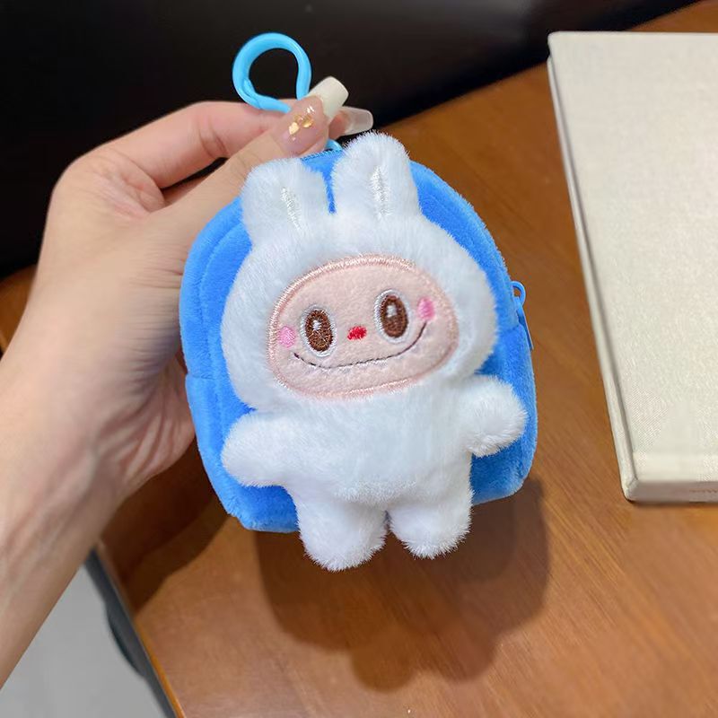 漫画ぬいぐるみバニーマット人形ペンダント女の子小銭入れカードバッグ装飾キーホルダービーズチェーンペンダント|undefined