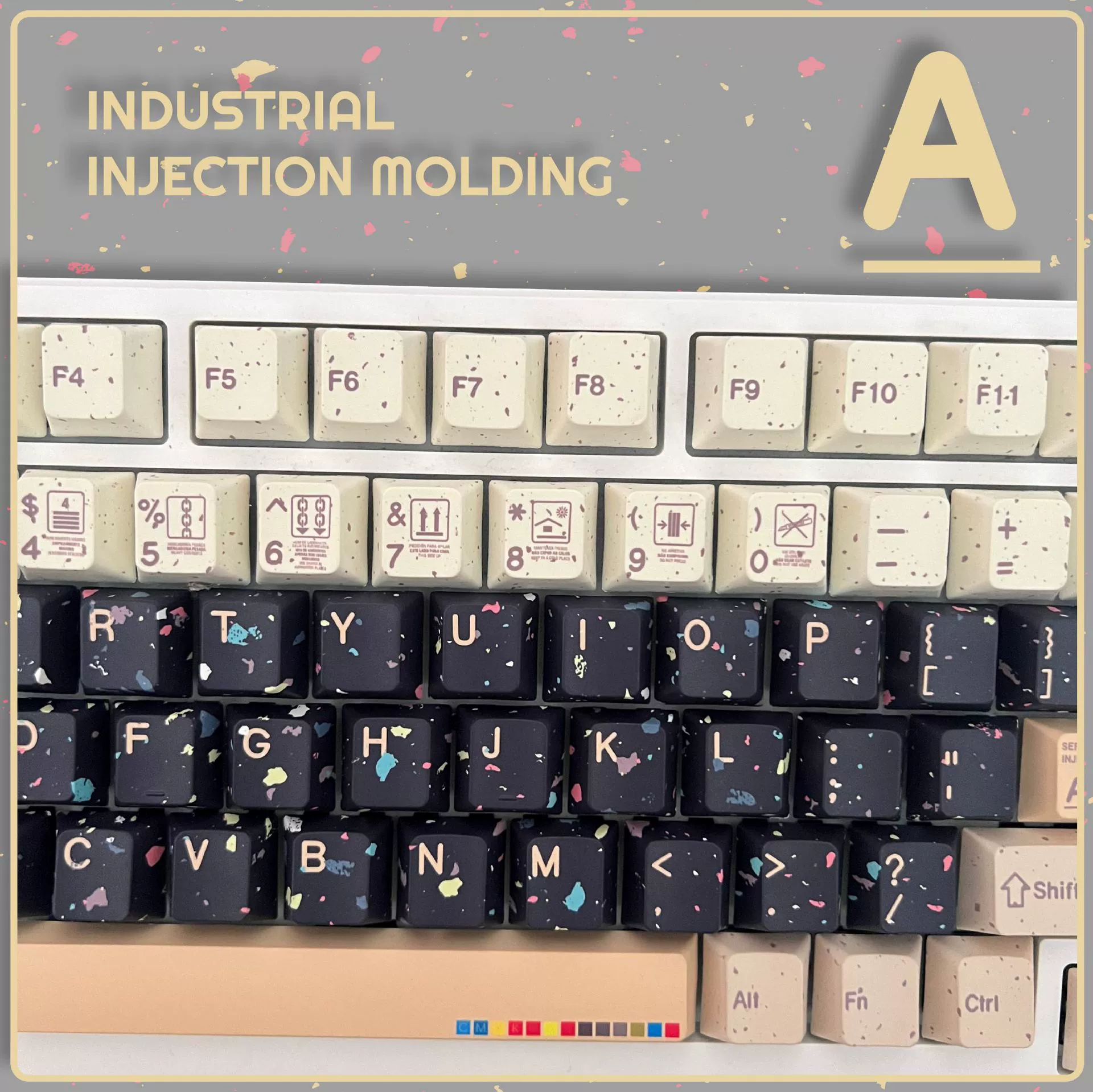 Cockerman Industrial Style IM Sublimation Original High Shading PBT Original Keycap Customized Keyboard Wootting