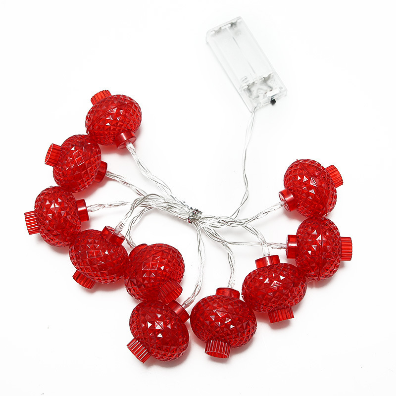 LED Festival de Primavera Fu caracteres lámparas de linternas rojas lámparas de color lámparas de Año Nuevo Festival de linternas decoración al aire libre lámparas de cadena
