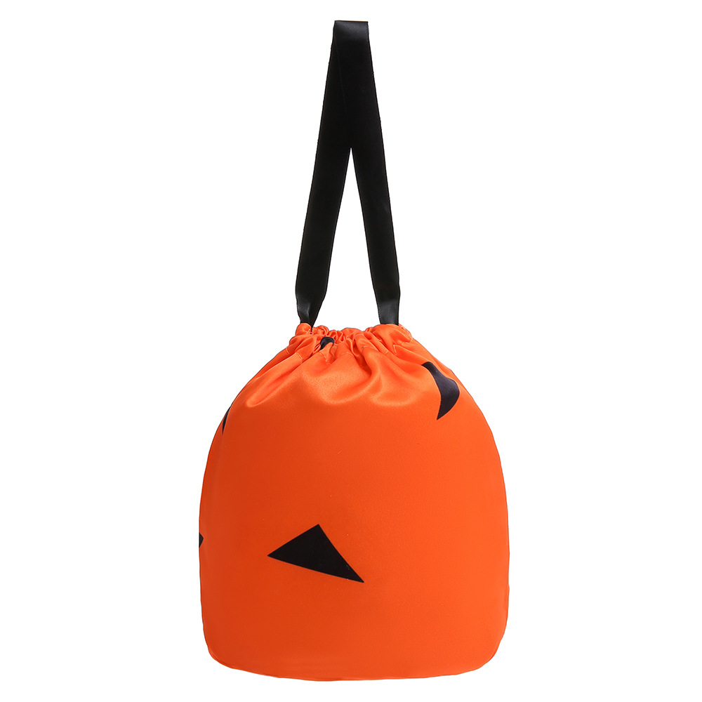 单肩万圣橙色演出服