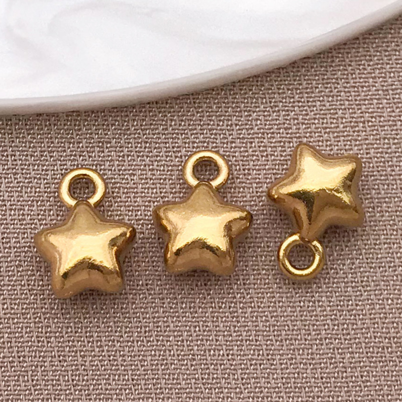 不锈钢简约多款式樱桃海马五角星吊坠小挂件diy项链耳饰饰品配件|undefined