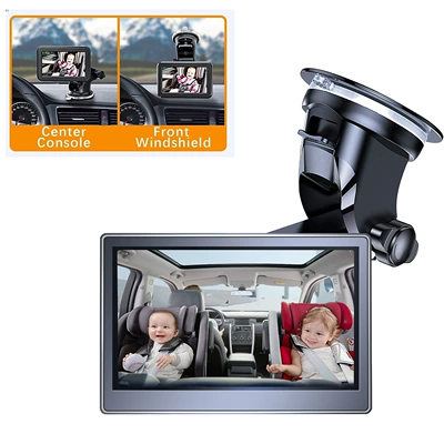 Car baby mirror camera 5-inch Car baby rearview mirror infrared night vision camera (Car display)