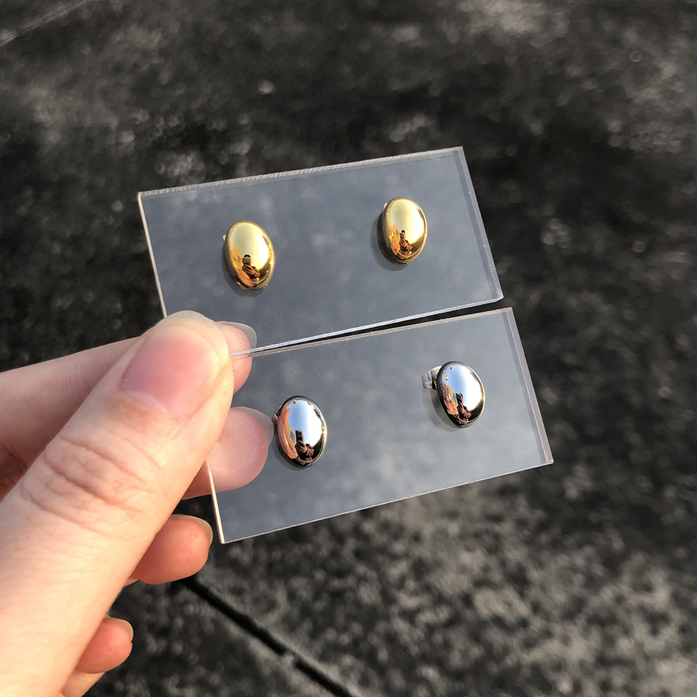 304 Stainless Steel Material PVD Coated Real Gold Plated 18K Gold Geometric 304 Stainless Steel Fashion Waterproof Non Tarnish Ear Studs