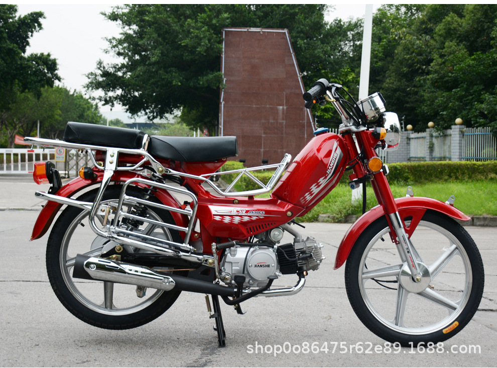 Brand New Jianshe Curved Beam Motorcycle 110Cc, Two-Wheeled Lightweight Retro Two-Wheeled Motorcycle for Grocery Shopping and Work Clothing