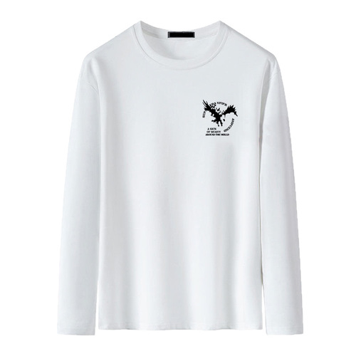 Men's Long-Sleeve T-Shirt, Autumn Korean-Style, Slim Fit, Trendy & Fashionable, Thin Design with Round Neck—Perfect for Instagram-Friendly Street Vending