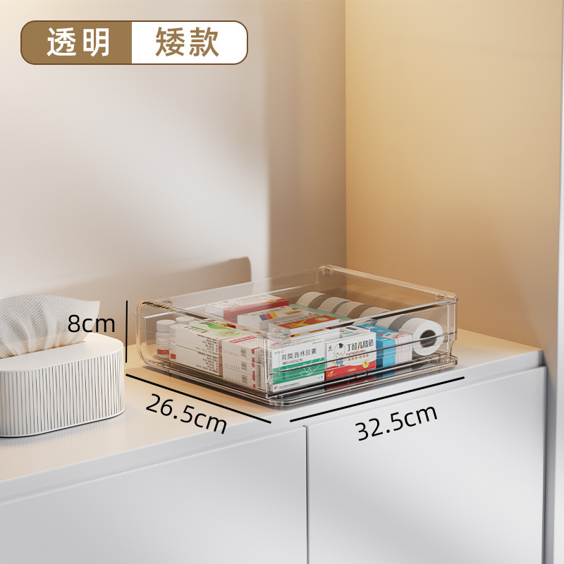 家庭用薬箱多層収納ボックス引き出し型薬透明薬オーガナイザー収納ラックデスクトップ工場直販|undefined
