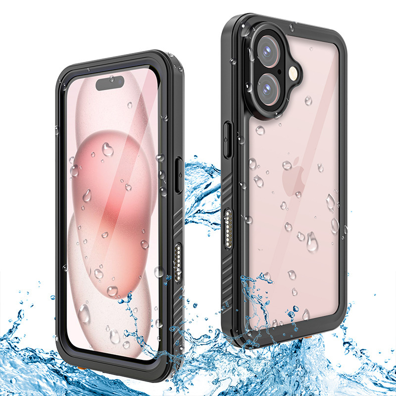 Suitable for Apple 16 Waterproof Mobile Phone Case, iPhone 17E Outdoor 15 Anti-Fall 14 Promax Sealed 13 Protective Case
