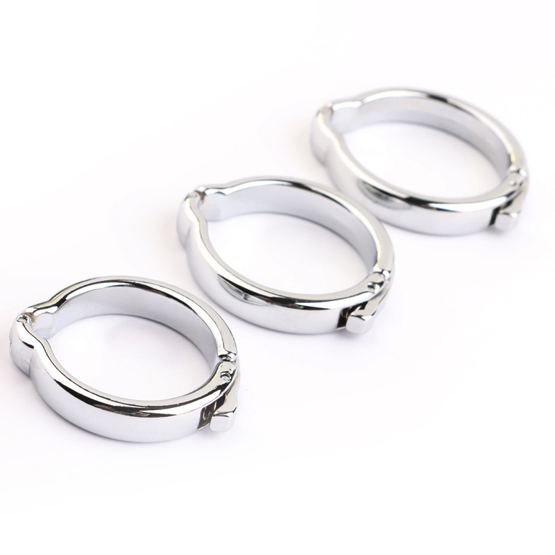 Metal Penis Weight Training Ring, Foreskin Restraint Lock Ring, Large Size — detail image 10
