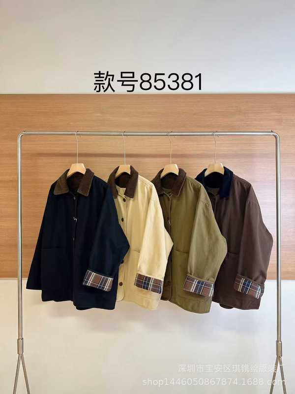 琪镌绘制秋季高级感翻领大口袋休闲风衣女宽松韩系工装外套85381|undefined