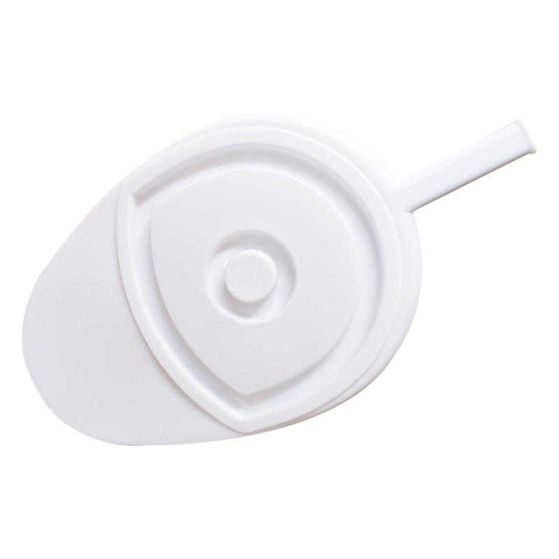 Orinal de plástico blanco horizontal con tapa orinal conveniente para los ancianos con mango engrosado suave orinal de pico de pato