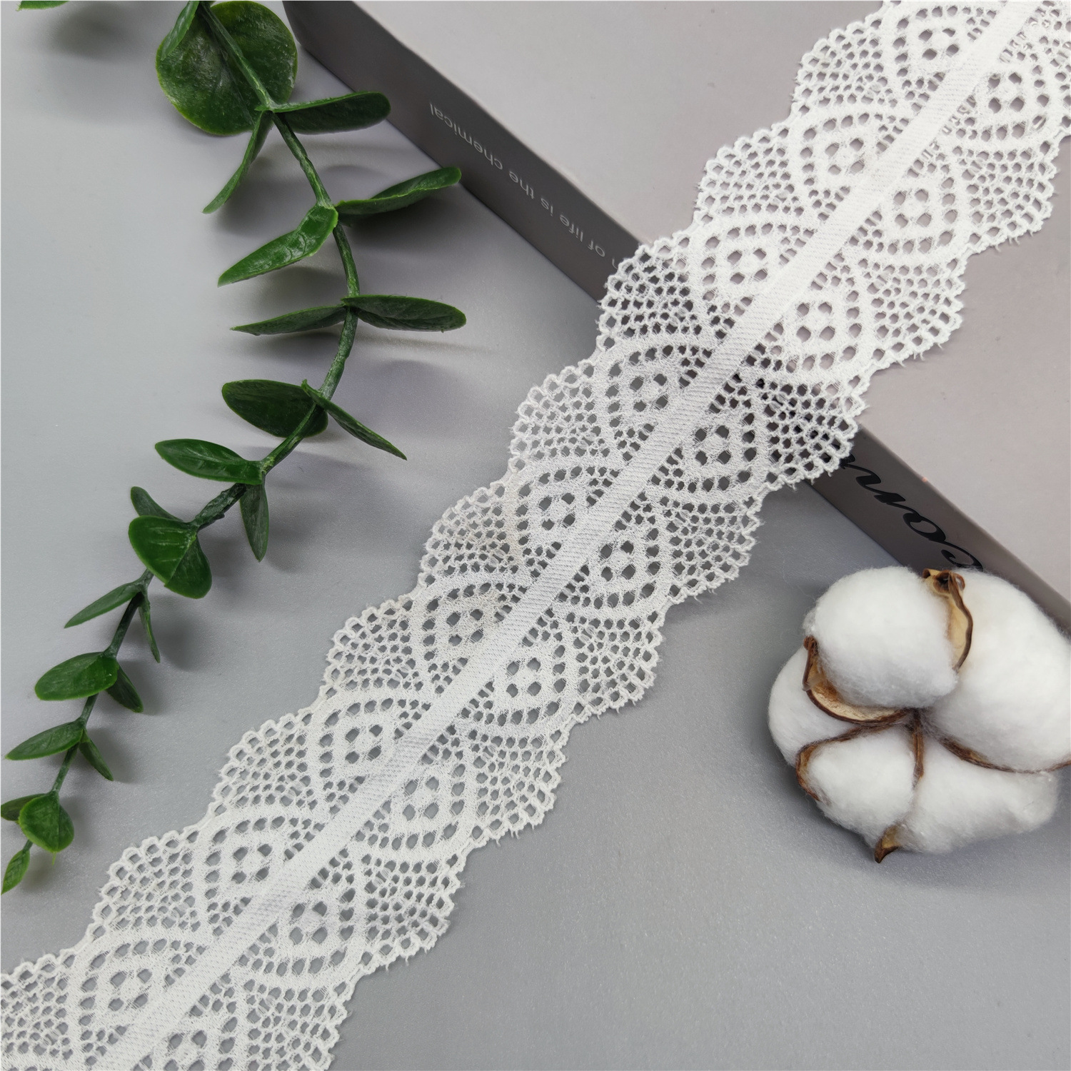 5.5cm蕾丝弹力花边辅料 裙摆童装婚纱装饰衣角服装双边花边蕾丝边