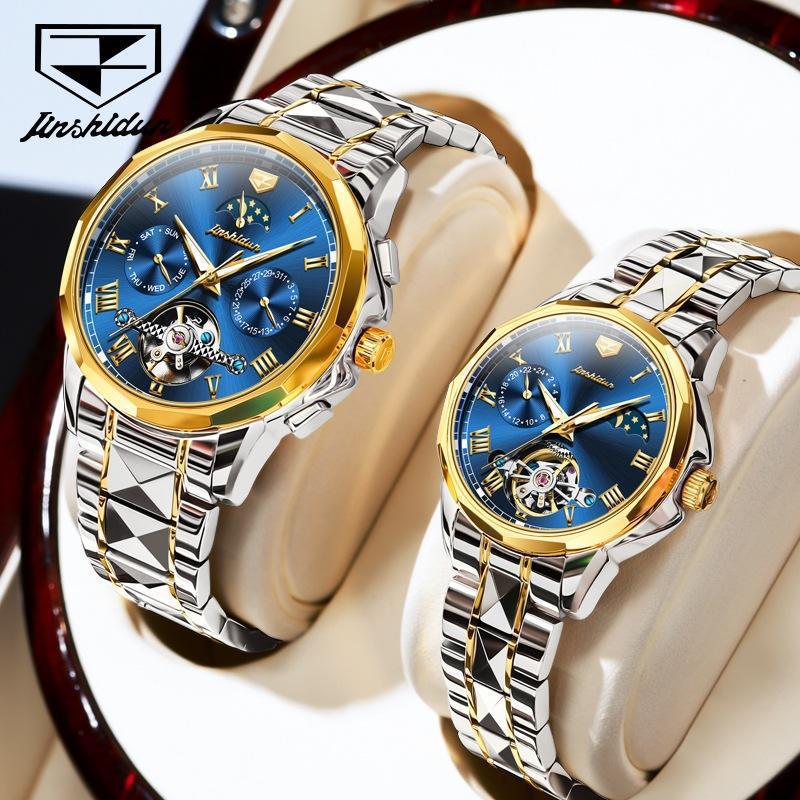 Fully Automatic Mechanical Watch with Calendar, Couple's Watch, Luminous Waterproof Men's Watch, Women's Watch, Trendy Waterproof Luminous