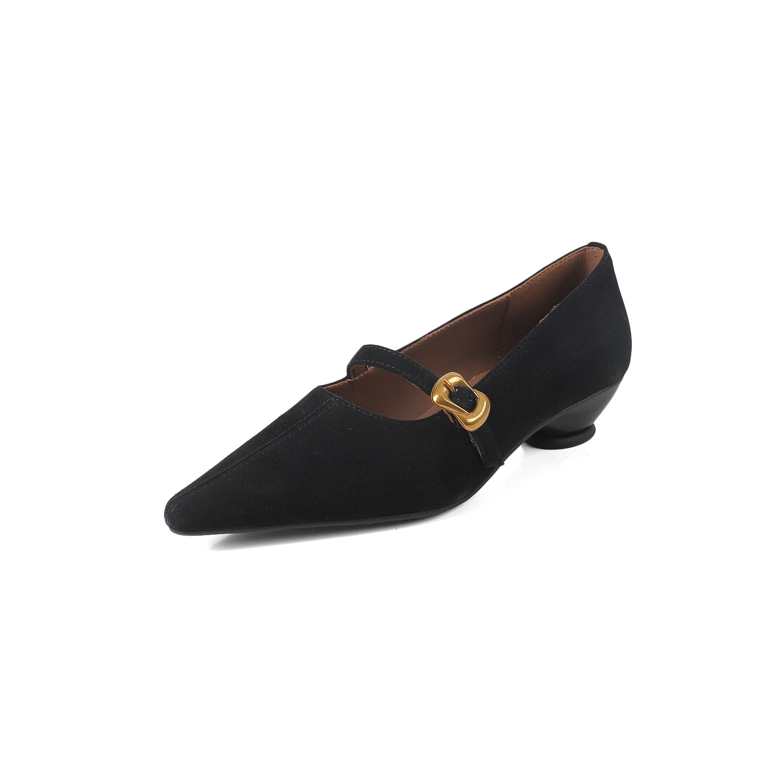 CHIKO Chaser Pointy Toe Block Heels Mary Jane Shoes