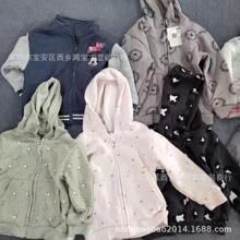 2025秋冬新款外贸原单欧美童装潮款纯棉运动套头立领外套