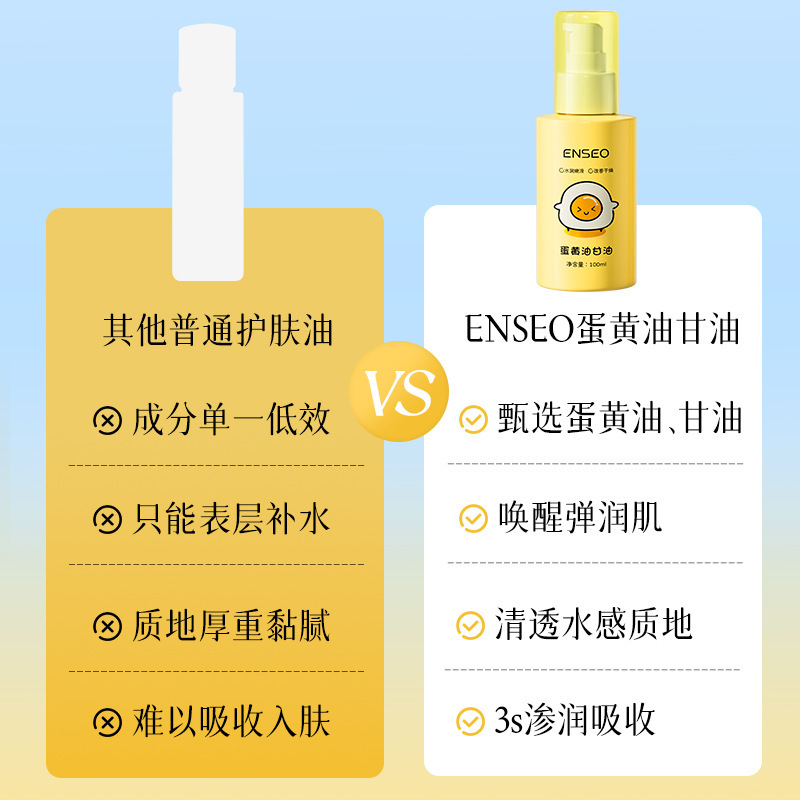 ENSEO蛋黄油甘油100ml化妆品级化妆前用脸部专用打底维e护肤甘油|undefined