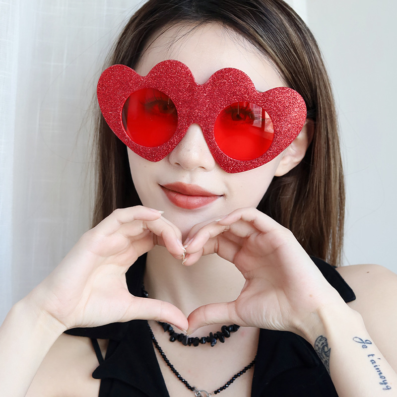 Gafas Decorativas de Corazón para San Valentín de Plástico ABS para Fiestas y Celebraciones