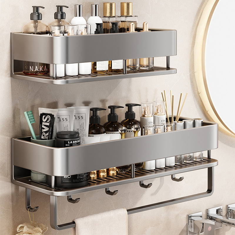 Storage Rack Bathroom Toilet Punch-Free Washbasin Wall-Mounted Wall-Mounted Toilet Toilet Storage Shelf