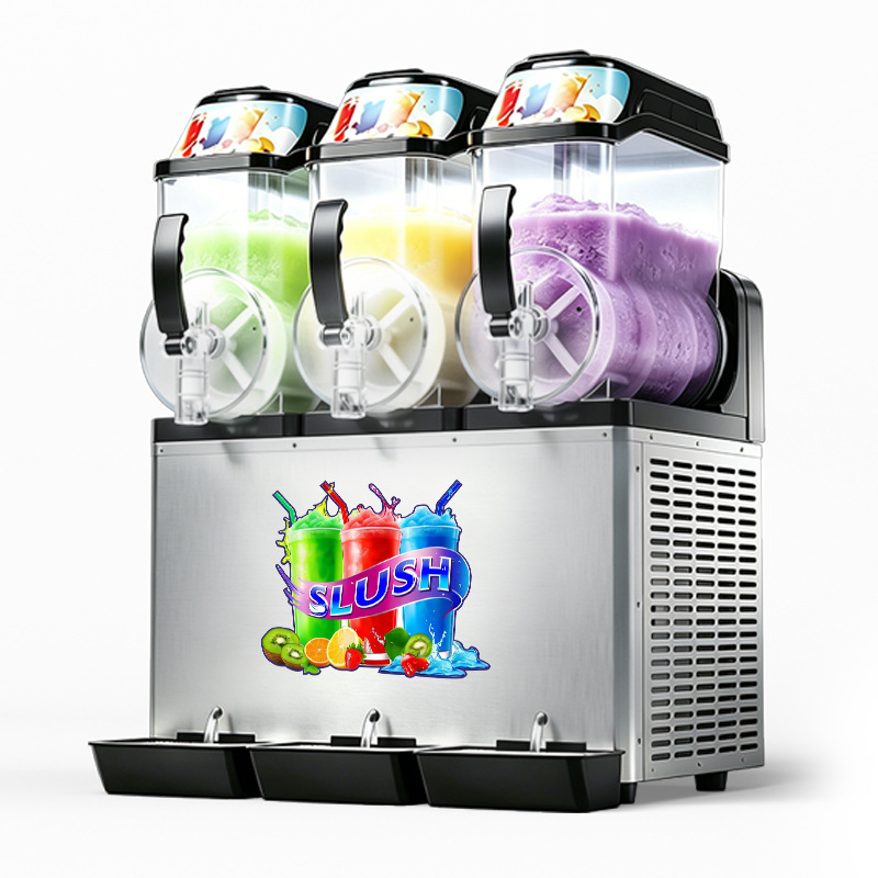 Máquina de Granizados Comercial de un Cilindro, Dos Cilindros, Tres Cilindros, Máquina para Derretir Nieve, Máquina de Smoothies, Máquina de Jugos, Máquina de Bebidas Frías, Máquina de Granizados