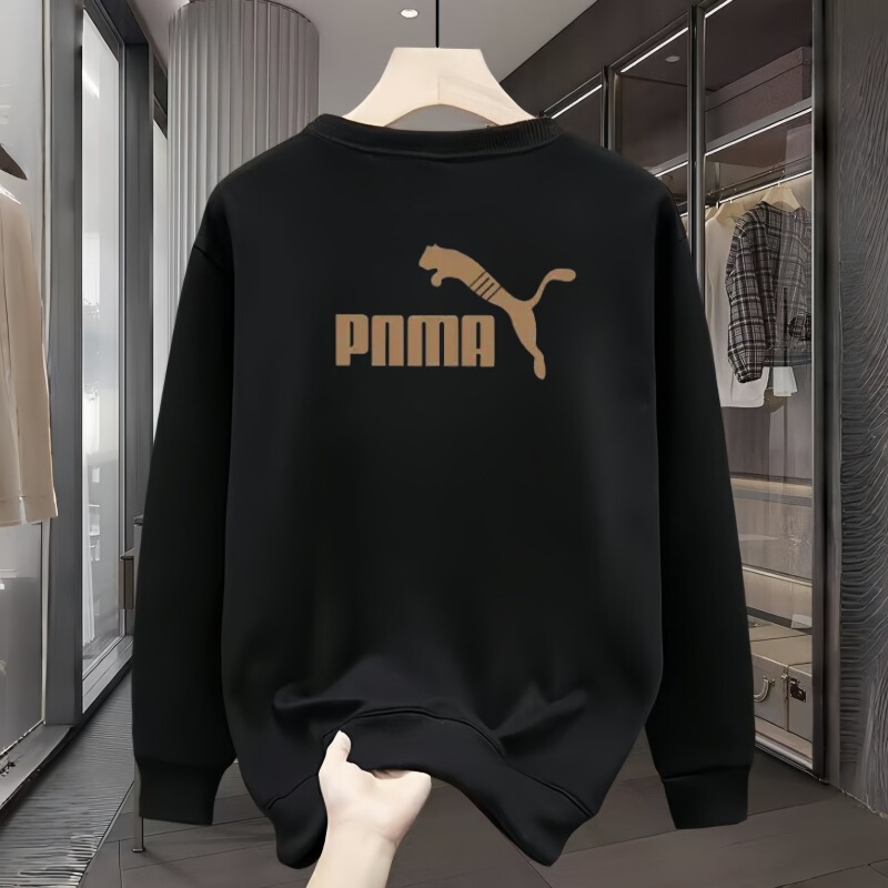 [90% off Special Area] Outlet Autumn and Winter New Heavy Trendyy Round Neck Pullover Sweatshirt for Men with Simple Printing