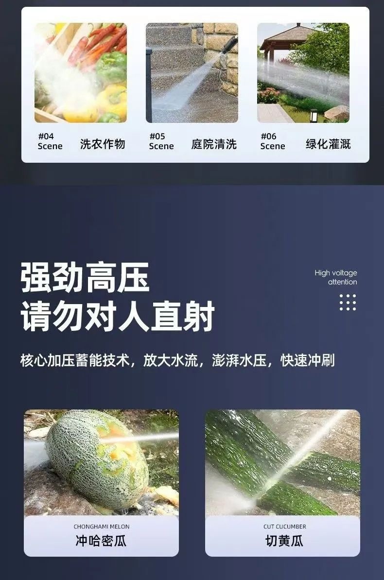 High-pressure car washer for home use, 220V, high-power, fully automatic cleaning machine, suitable for pig pens, sweet potatoes, and car washing