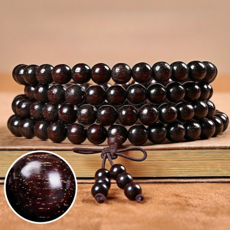 Made from antique material, 8mm, 108 beads