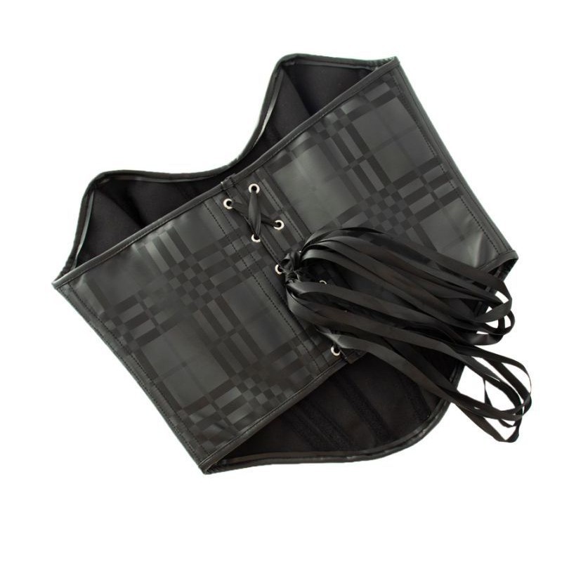 Impresión negra sin correa de hombro, soporte de pecho, cintura de cintura, chaqueta plástica de hueso de pescado, suministro transfronterizo