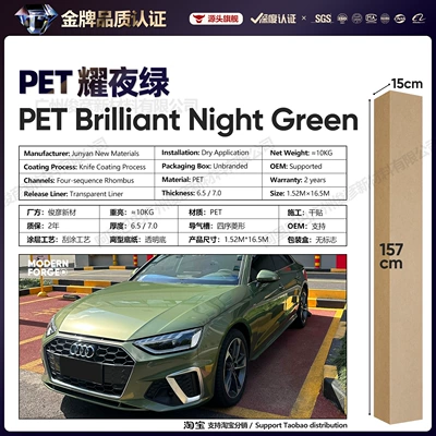Auto Color Change Film — of Man Emerald Agate Green - pet-night-green-65-series152-165m