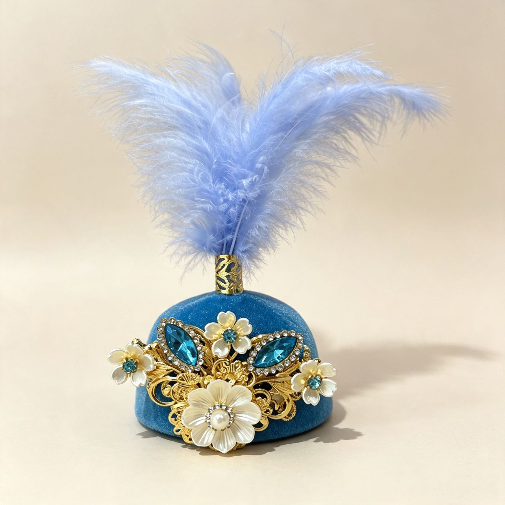 Ancient-style crown hat, Xinjiang rich and luxurious little lamb hat, doll hat, DIY clothing accessories, headwear, cultural and creative products