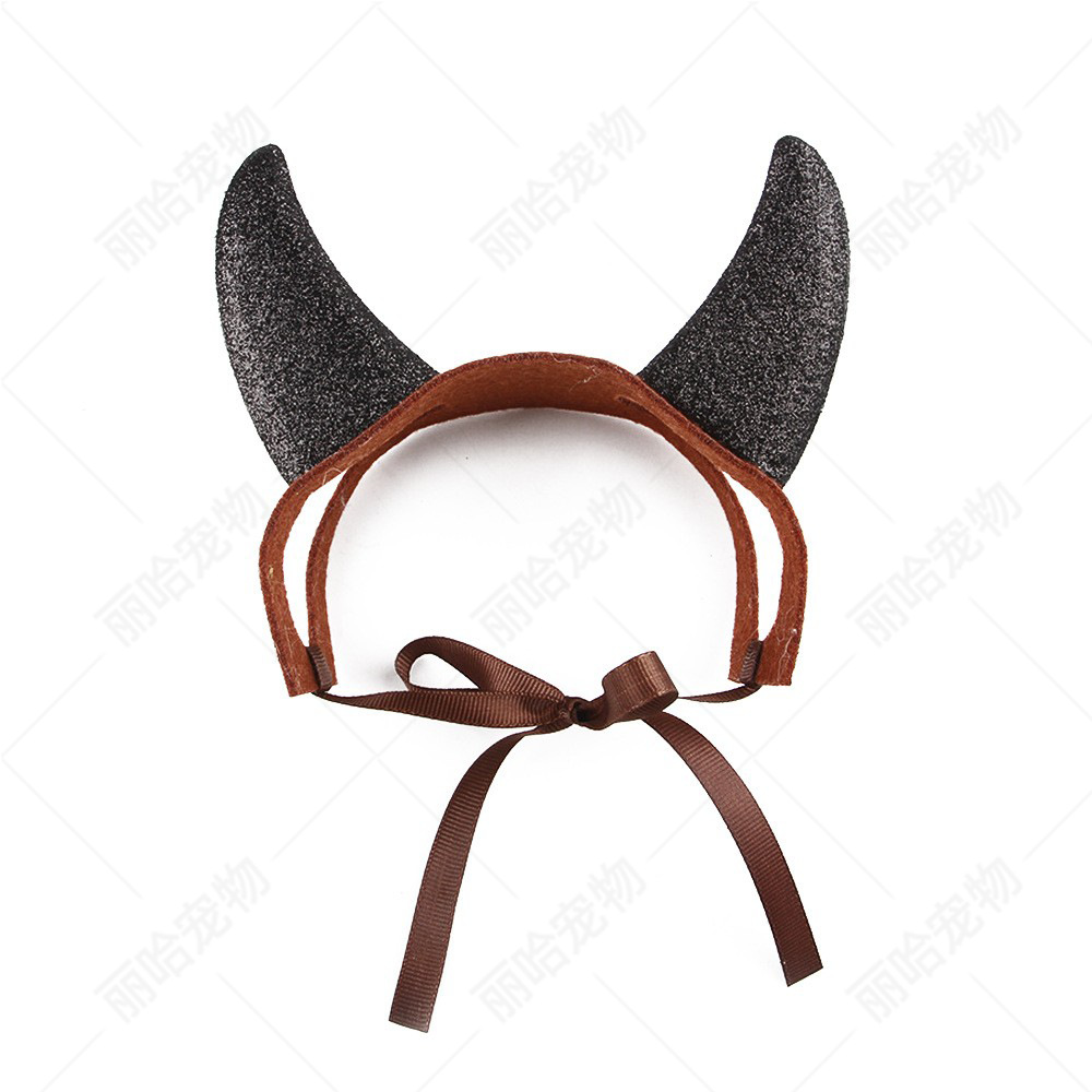 Halloween Ghost Festival disfrazado de mascota diablillos cuernos ornamentales tiara diadema accesorios para mascotas joyería diadema
