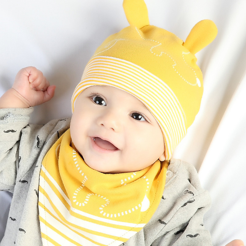 Oferta especial de liquidación otoño niños de dibujos animados sombrero de tela de algodón sombrero infantil saliva toalla gato sombrero triángulo toalla traje 5204