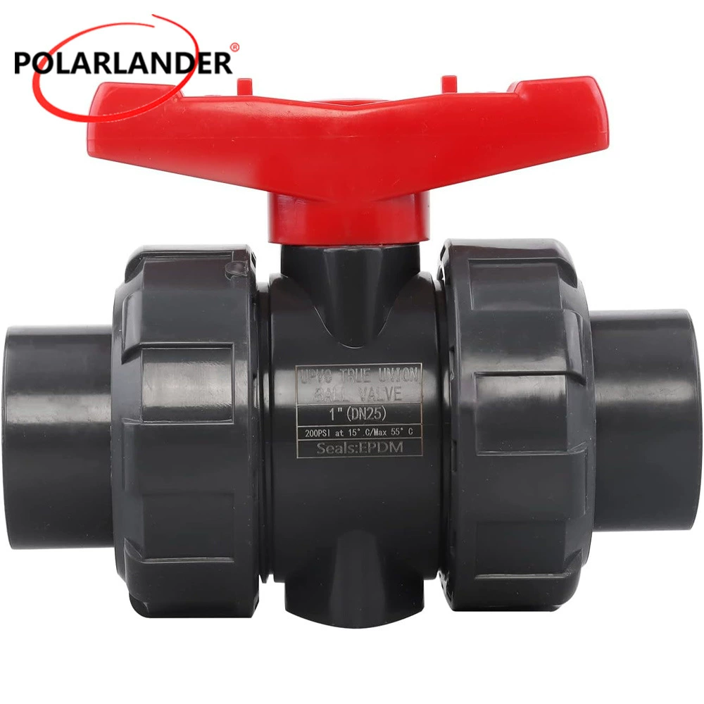 1 шт. ПВХ Жильный шаровой кран Двойный шаровой кран, несущий шаровой кран, трубопровод, переключатель, клапан, химическая вода, клапан