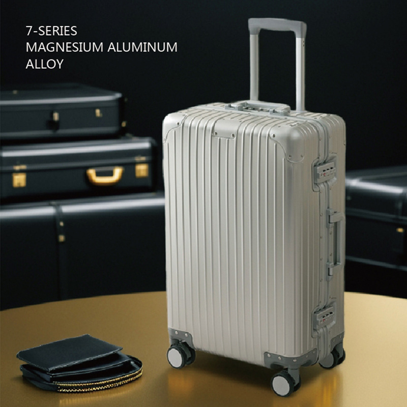 Los fabricantes suministran maleta de aleación de aluminio de magnesio de metal para hombres y mujeres 20/24/26/29-inch trolley case contraseña equipaje
